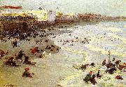 Edward Henry Potthast Prints Oil painting of Coney Island oil painting on canvas